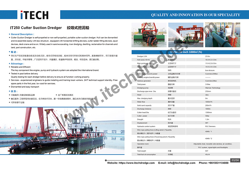 Cutter Suction Dredger Specification