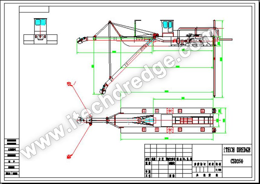 Cutter Suction Dredger CSD250 Drawing